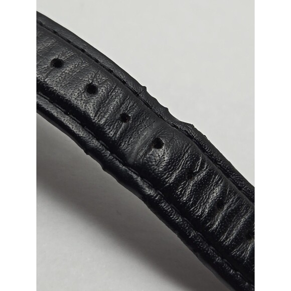 NRA Europa Quartz Watch Black Bezel Gold Tone Case Leather Band Mens New Battery - Picture 13 of 14